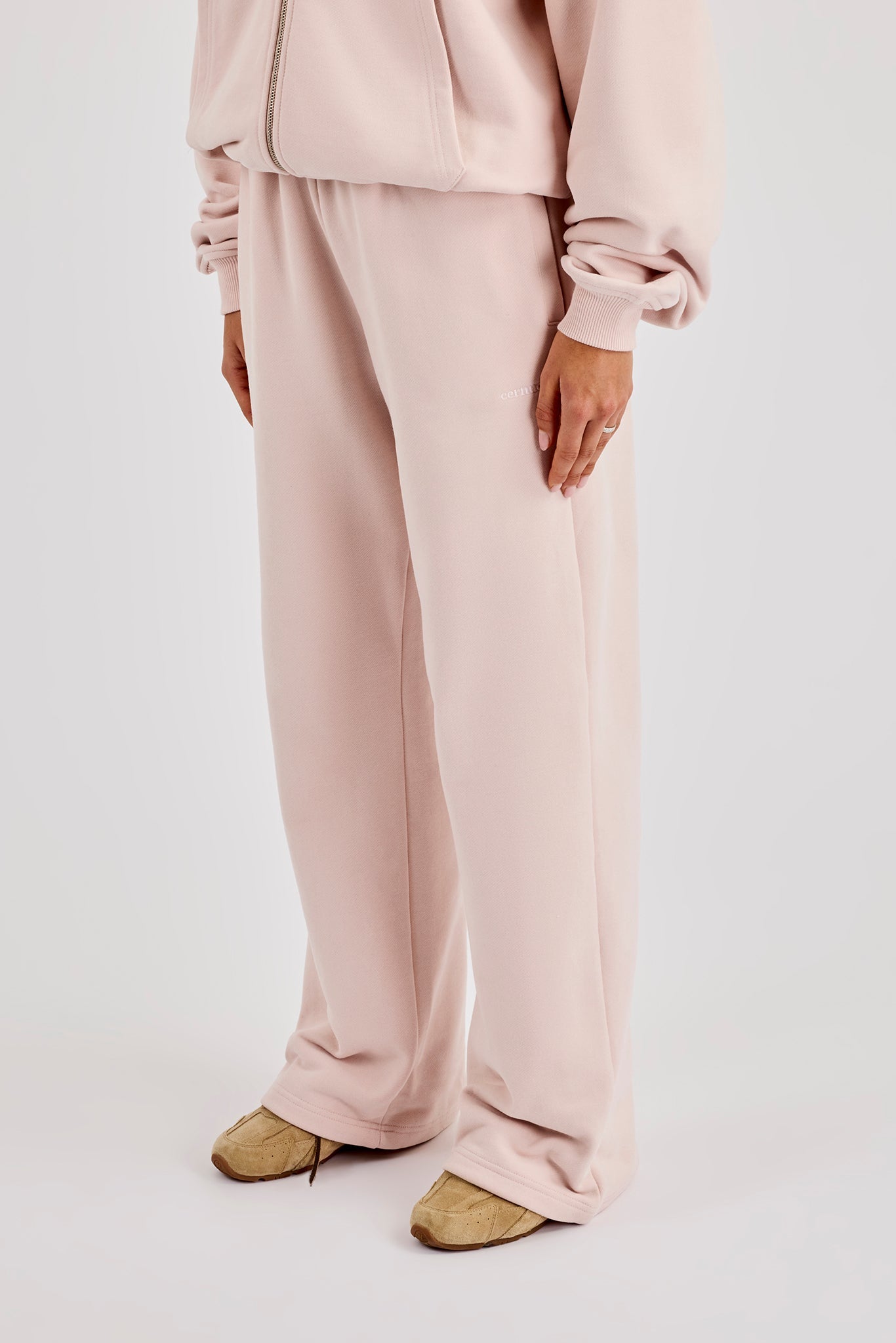 Wide Leg Jogger - Dusty Pink